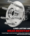 Beefed-Up Front Wheel Bearing Hub Assembly For 4WD And AWD With ABS 6 Lug Fits GM Full Size Trucks And SUVs From Tahoe To Suburban To Silverado And Escalade 07-14 Easy Install Durable Replacement