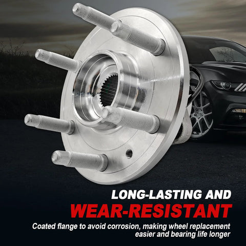 Beefed-Up Front Wheel Bearing Hub Assembly For 4WD And AWD With ABS 6 Lug Fits GM Full Size Trucks And SUVs From Tahoe To Suburban To Silverado And Escalade 07-14 Easy Install Durable Replacement