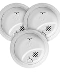 Battery Powered Smoke Alarm With Precision Detection That Slashes Cooking Nuisance Alarms And Delivers Early Fire Warning Nifty Front Access Battery Change And A Breeze To Install For A Safer Home. white smoke alarms, front-access battery, wall or ceiling use