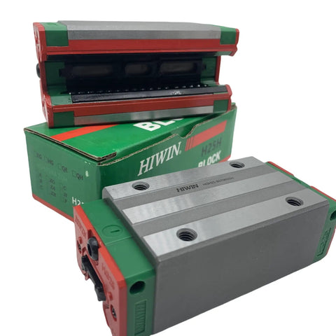Pro Grade HGH25 Series Linear Guide With GK Block Carriage For CNC Machines, 3D Printers And Automation Systems, Self Aligning Rail Bearings For Smooth Low Play Motion In Semiconductor And Industrial Setups. HIWIN HGH25 block and rail close-up