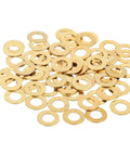 Brass Flat Washers Set, 70 Pack M5 Brass Washers 5mm ID X 10mm OD X 0.5mm Thick, Crush Washer Kit for machinery repair and construction