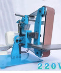 Rock Solid 1100 Watt Electric Belt Sander Workhorse With Polishing Grinder And Knife Sharpener Functions, blue steel frame for metal prep.