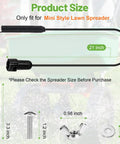 Lawn Spreader Control Cable Replacement for Mini Broadcast Spreader, 21 Inch Length, shown with installation hardware