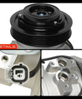 Direct Fit A/C Compressor With Clutch showing pulley, connector, and detailed installation points for Honda Accord 2003-2007.
