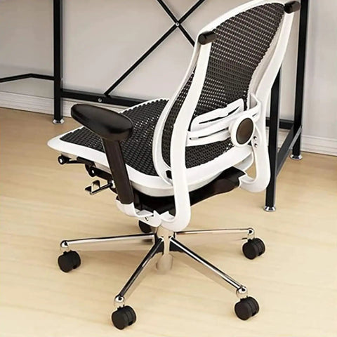 2 Inch Polyurethane Office Chair Casters With Brake, 5 Pack M10 Stem Swivel Wheels For Hardwood Floors on a modern office chair.