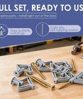 30 Pack Toggle Drywall Anchors And Screws Kit For Heavy Duty Hollow Wall Mounts Plastic Anchors With Zinc Self Tapping Screws in gray and gold