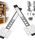 Smooth As Butter Pocket Door Slides Kit With Soft Close Mechanism And Ninja Hidden Tracks For Cabinets, durable steel tracks and rollers
