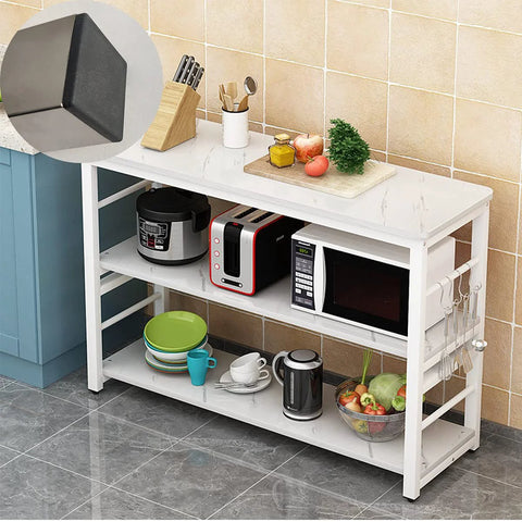 Kitchen shelf with appliances, highlighting a 4 Pack 2x2 Inch End Caps For Square Tubing Black Plastic Plugs, durable and waterproof.