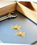 Two Pics Vintage Style Duckbill Toggle Latch Lock With Padlock Hole For Wooden Chest Toolbox And Storage Box Zinc Alloy Metal Hasp Clasp on workspace.