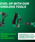 Cordless tools including 18V Cordless Reciprocating Saw With Orbital Cut Mode Beast Mode Power 3000 SPM on green background