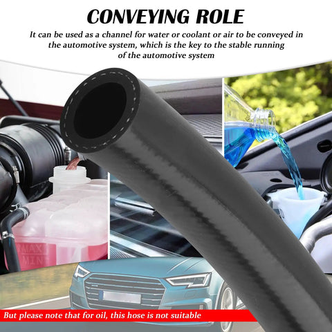 Rugged Five Foot Five Eighth Inch Silicone Car Heater Hose with Ten Clamps ID 16Mm OD 24Mm Coolant Hose for Air Transfer