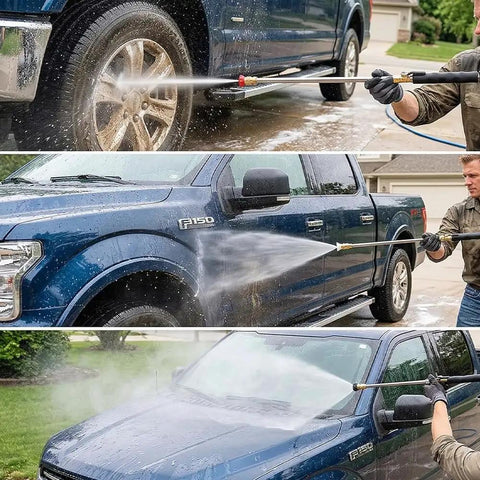 Power Washer Nozzle For Garden Hose With 3 Spray Tips And Quick Connect Brass Wand High Pressure Attachment for car washing