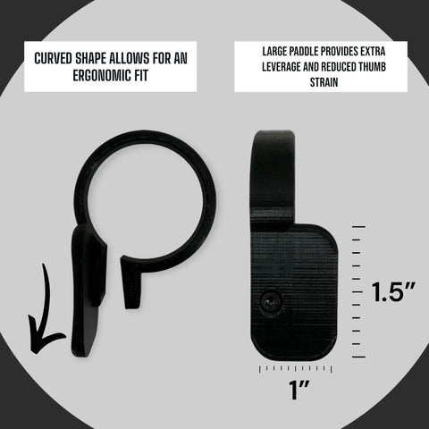 Universal Thumb Throttle Adapter For E Bikes Converts Twist To Thumb Control With A Big Paddle For Cleaner Grip And Way Less Thumb Strain So You Can Cruise Longer On Any Popular E Bike
