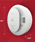 2 In 1 Smoke And Carbon Monoxide Alarm With Voice Alerts Battery Powered Home Safety Detector LED Indicator Lights