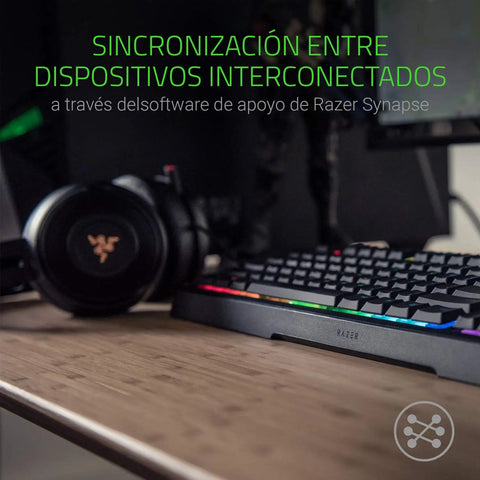 Badass Gaming Keyboard Featuring Mechanical Membrane Keys Dope RGB Lighting Smooth As Silk Typing And Killer Tactile Click Feel on wooden desk.