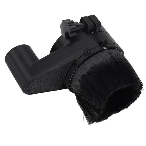 Keeps Your Shop Cleaner Heavy Duty CNC Router Dust Boot With Magnetic Spindle Motor Cover For 80mm 2.2KW Machines And Snappy 37mm Hose Hookup For Fast Cleanup. Black dust boot attachment with bristles.