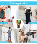 Slick 5 In 1 Wall Scanner And Metal Detector With Live Wire And Wood Stud Finder For Home Reno Or Treasure Hunting No Hassle Electric Box Locator Game Changer used for electrical wiring, hanging pictures, and DIY furniture projects.