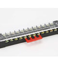 10 Pack Fork Type Terminal Jumper Block 12 Position Wire Connector Barrier Strip 400V 12A Black Red Brass Nickel Plated For Heavy Duty