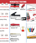 30 Piece Silicone Banana Plug Test Leads Kit With 4mm Stackable Banana Plugs, Threaded Probes, Alligator Clips, Probe Holder, Connection Hose