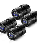 Universal Tire Valve Stem Caps Four Pack Aluminum Alloy Corrosion Resistant Easy Install For Cars Trucks SUVs Motorcycles Bicycles
