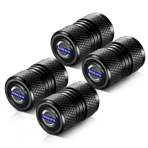 Universal Tire Valve Stem Caps Four Pack Aluminum Alloy Corrosion Resistant Easy Install For Cars Trucks SUVs Motorcycles Bicycles
