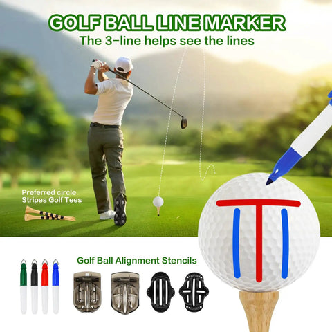 All In One Golf Accessories Kit With Towel Club Brush Groove Cleaner Golf Balls Tees Score Counter Ball Line Marker
