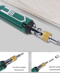 Ultimate 14 In 1 Ratchet Set With Adjustable 0 To 180 Degrees Angle For Tight Spots, Heavy Duty Screw Drill Bit Kit Includes 9 Bits Plus 5 Sockets For Home Repair Auto Maintenance Jobs The Total Fixer Upper That Gets It Done Right. 14-in-1 CRV ratchet handle with 1/4-6.35mm bit interface