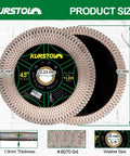 Kurstol 11 Piece Diamond Tile Hole Saw Kit With Beveling Bit And Cutting Disc For Porcelain Ceramic Granite Marble Heavy Duty Vacuum Brazed Core Drill Bits Easy To Use 4.5 inch cutting disc and specifications