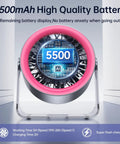 Desk Fan For Bedroom And Office With 100 Speed Levels And Digital Display Quiet Portable USB Fan With Turbo Airflow, 5500 mAh battery