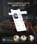 Top Shelf Nugget Ice Maker Countertop Unit Cranks Out 44 Pounds Daily With Seamless App Control And A Sleek Smart Full Color Panel that displays remote app controls.