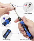 Hands holding 79 In 1 Magnetic Screwdriver Kit With 58 Bits And Anti Static Wrist Strap For Electronics Repair A Pro Grade Tool Set