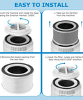 Installation guide for Two Pack Replacement Filter For Fillo Allo Air Purifiers With 3 In 1 HEPA Filtration Compatible With Afloia Fillo Halo Mooka Allo