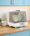 No Fuss Portable Countertop Dishwasher With 800 Watt Muscle And 6 Liter Tank featuring plates arranged for easy cleaning.