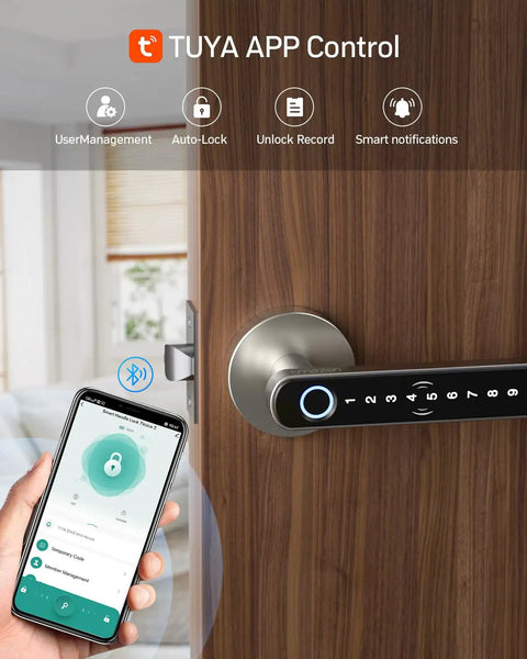 Smart Keyless Entry Door Lock With Rapid Biometric Scan And No Sweat Remote Access Powering A Legit Fingerprint Handle For Super Quick Bedroom Home Security And Zero Stress Living