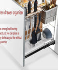 12 Inch Heavy Duty Drawer Slides With Soft Close For Smooth Quiet Glide, Easy Install, Full Extension, Built Tough Rolled Edge Reinforcement, Fits Cabinets and Furniture Drawers, Chrome Finish, kitchen drawer organizer