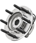 Front Wheel Bearing Hub Assembly For 4x4 8 Lug Dodge Ram 2006 2007 2008 2500 3500 1500 Extended Cab 4WD Wheel Bearing Replacement With 4 Bolt Square Flange And ABS Type S, close-up view