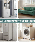 Heavy Duty Appliance Rollers With 36 Inch Extendable Sliders Anti Slip Feet And Lifter Lever Tool Move Washers Dryers Refrigerators And Furniture Smoothly Up To 1322 Lbs No Sweat Glide In One Easy Motion used under cabinets, sofas, fridges, and washers