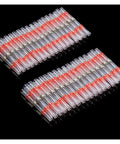 Rock Solid 100 Pack Heat Shrink Soldering Terminals Insulated Butt Connectors Kit For Electrical Wire Repair And Soldered Sleeve Terminals That Make Your Wiring Job Look Sick And Last Forever Without No Problems At All, red clear sleeves