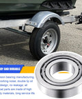 Beefed Up Trailer Wheel Hub Kit For 6000 To 7000 Lb Axles With Chrome Steel Bearings, Double Lip Seal And Cotter Pin in use