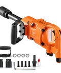 1 Inch High Torque Air Impact Wrench Dishing Out Maximum Beef With Up To 2580 Foot Pounds Of Loosening Power And A Lightning Quick 5000 Rpm Spindle crafted from durable materials, shown with attachments.