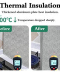 Rugged Heat Resistant Shield Board For Refrigerators And Gas Stoves with flame retardant fireproof protection before and after thermal test