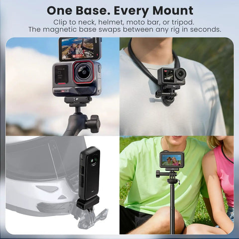 Hella Tight Magnetic Quick Release Adapter With Mechanical Lock And Quarter Inch Thread compatible with various mounts