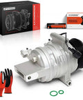Cr08 AC Compressor With Clutch For Nissan Versa Versa Note Juke 7 Groove Pulley Pag46 OEM Style on display with installation instructions.