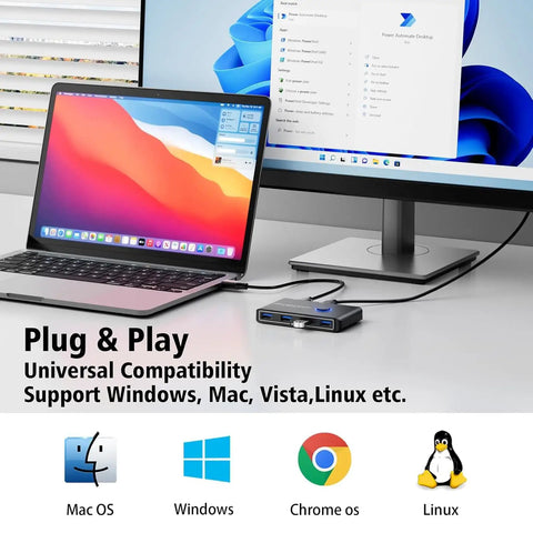 USB 3.0 Switcher For Two Computers Share Four USB Devices Like Mouse Keyboard Printer And Scanner Across Mac Windows Linux
