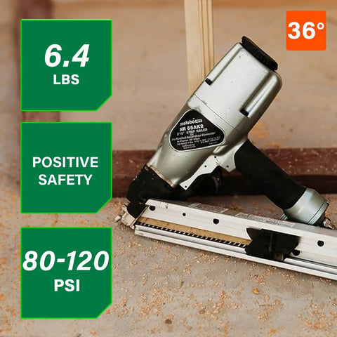 Strap-Tite Strip Nailer For Metal Connectors, Pro-Preferred Pneumatic Nailer With Lightweight 6.4 Lb Build, 36 Degree Precision