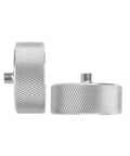 Dope Aluminum Alloy Flywheels Mod Kit For Nerf Stryfe CS18 Oblique Cage Compatible, showing two silver metal flywheels