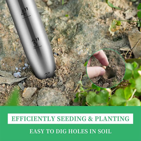 Hand Dibber And Seed Planter Tool For Bulbs And Seeds Garden Hole Digger For Seedlings Tulips Daffodils Crocus in soil and hand usage