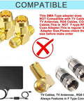 Compatibility guide for Male To Dual SMA Female RF Splitter Adapter 2 Way Y Type Combiner with gold-plated connectors and coax cable