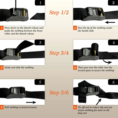 Instructions for using Handle And Haul Two Handle Moving Straps With Cam Buckle Adjustable System for lifting heavy objects.