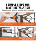 Kick Your Projects Up A Notch With This Tough 16 Inch Rivnut Tool Kit Featuring Automatic Retraction, Heavy Duty Alloy Handle, And Complete Metric Sae Mandrel Set Plus 186 Rivet Nuts For All Your Bolting Jobs. 4-step rivet nut installation guide